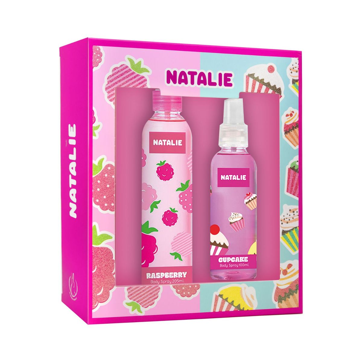 NATALIE - Estuche Natalie Body Spray Rasperry 205 ml + Body Spray Cupcake 100 ml