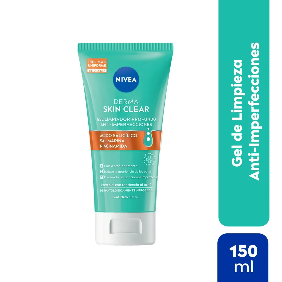 NIVEA - Gel Limpiador Facial Nivea Derma Skin Clear 150 ml