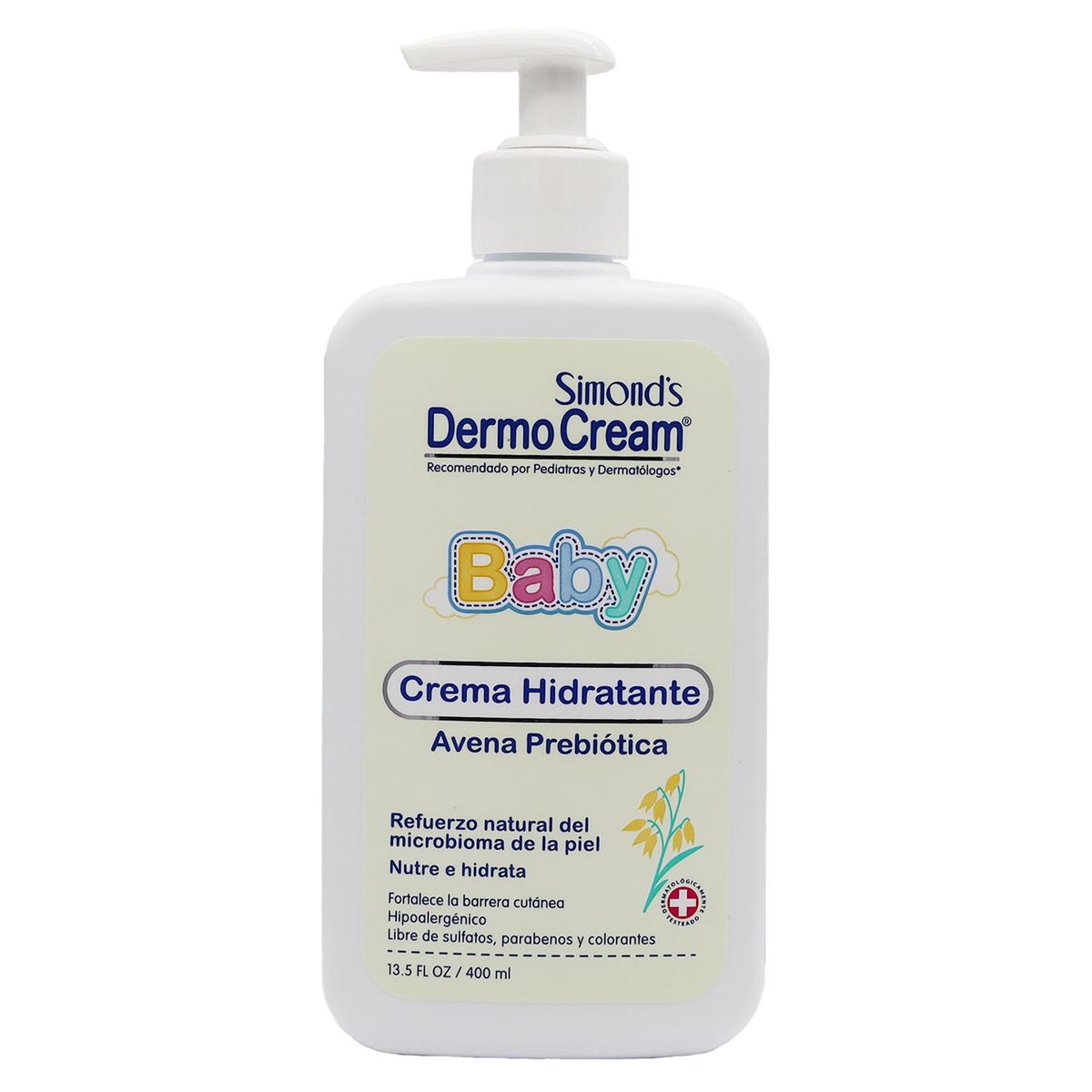 DERMOCREAM - Crema Hidratante Avena Prebiótica Dermo Cream Simond's 400 ml