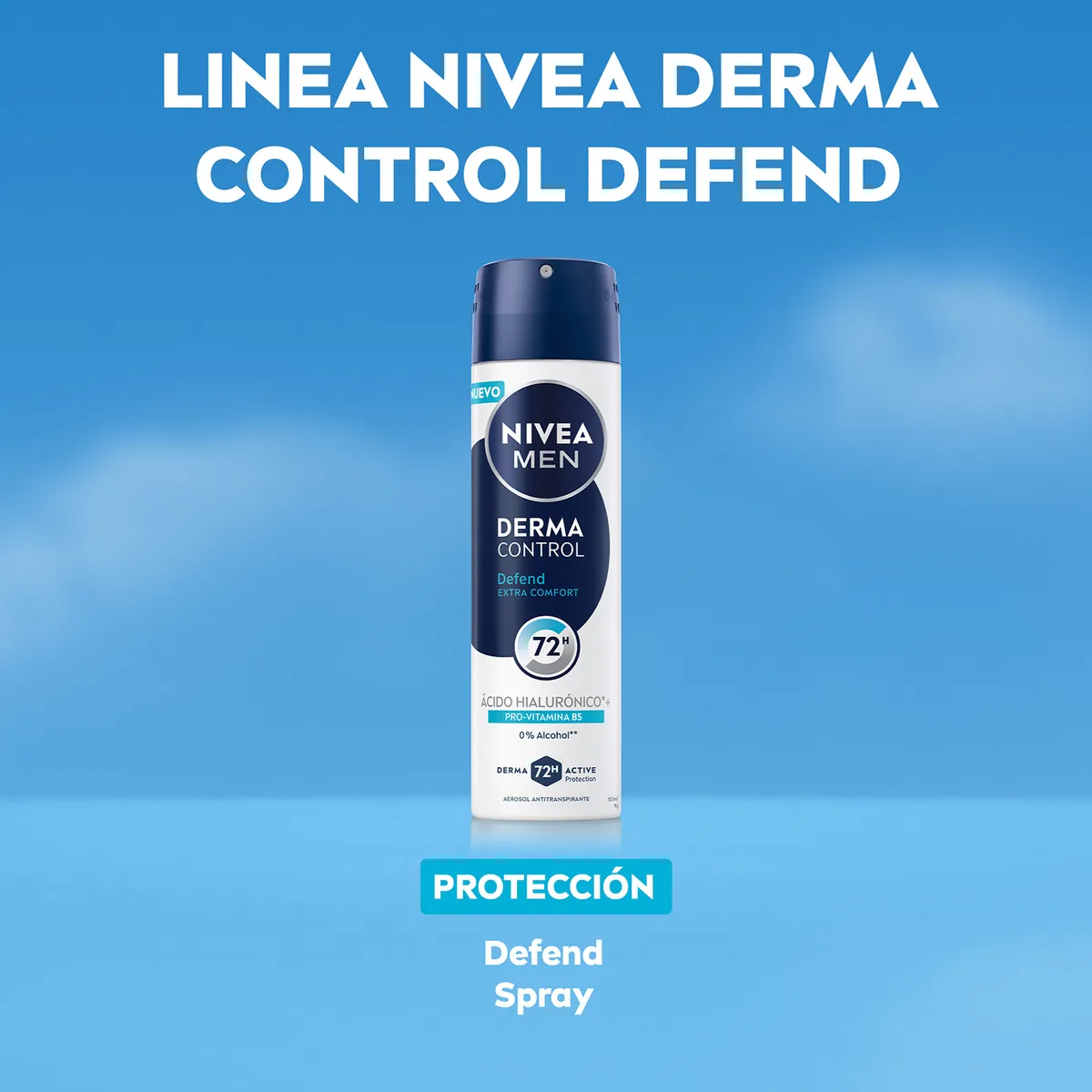NIVEA - Desodorante Antitranspirante Spray Derma Control Defend Nivea Men 50 ml