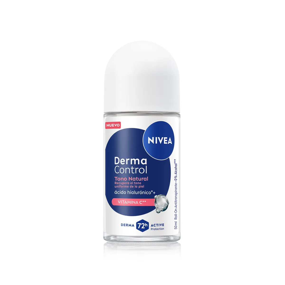 NIVEA - Desodorante Antitranspirante Roll On Derma Control Tono Natural Nivea 50 ml