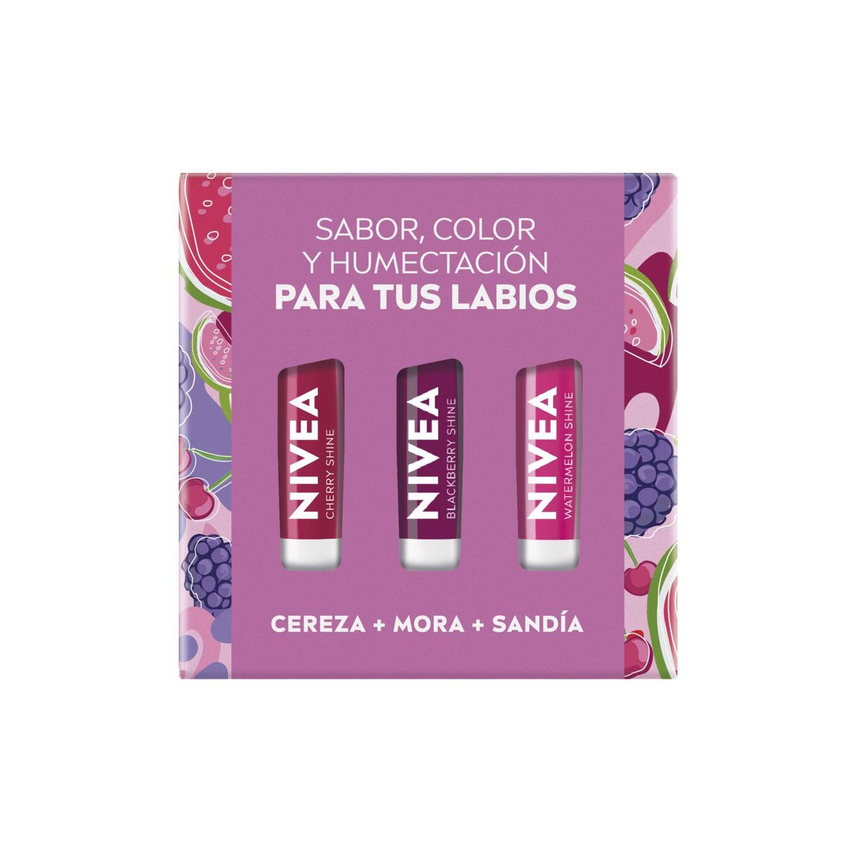 NIVEA - Pack Bálsamo Labial Nivea Sabores 3 x 4.8 g