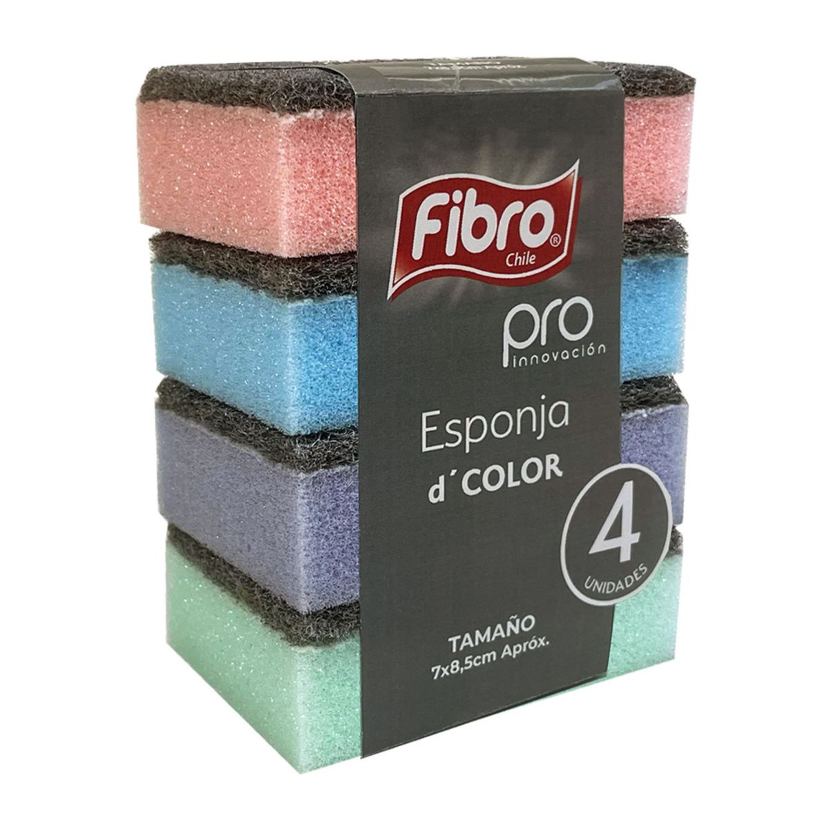 FIBRO - Pack 4 Esponjas de Colores Fibro Pro 4 un