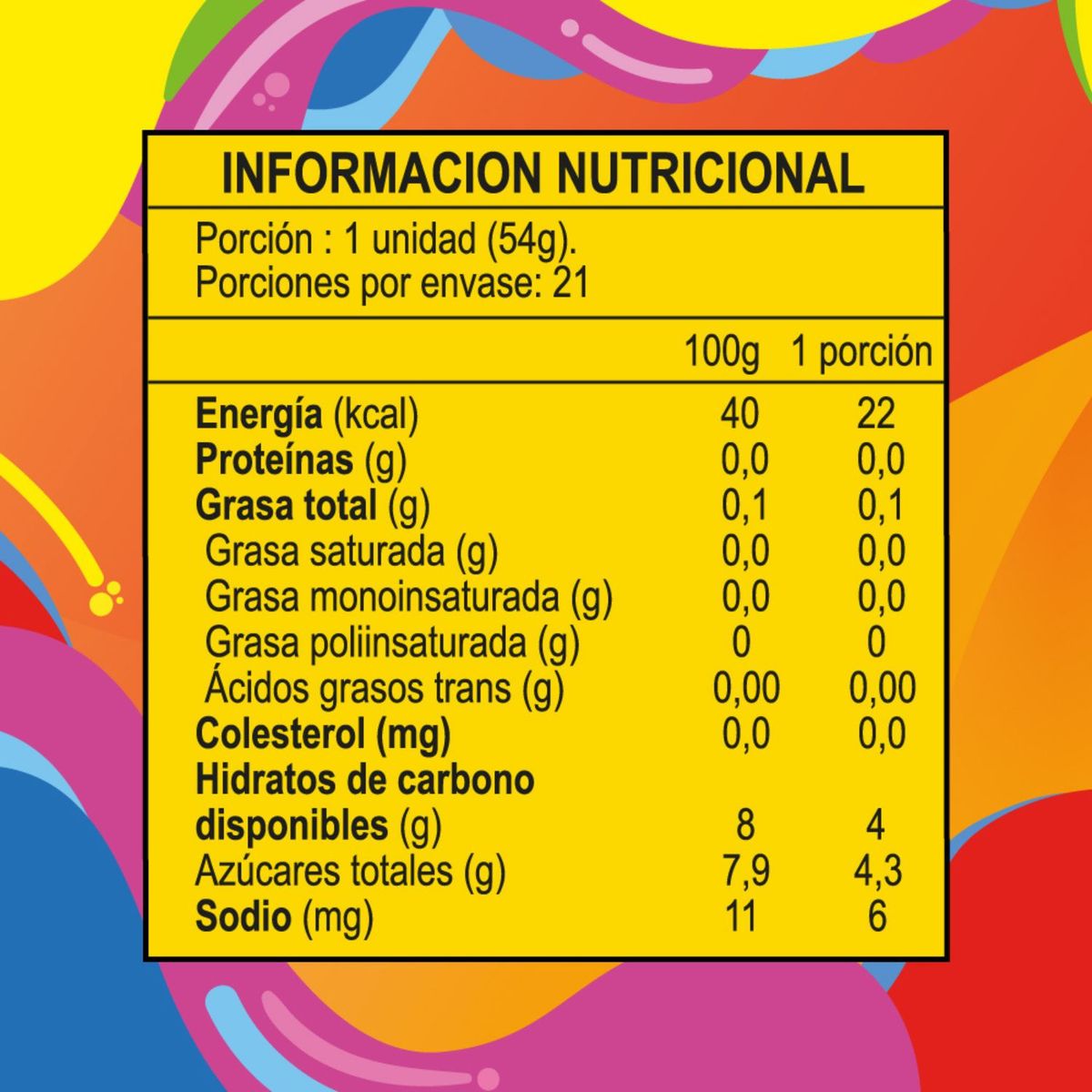 TRENDY - Helado Multipack Mix Sabores Frutales Trendy 21 x 54 g