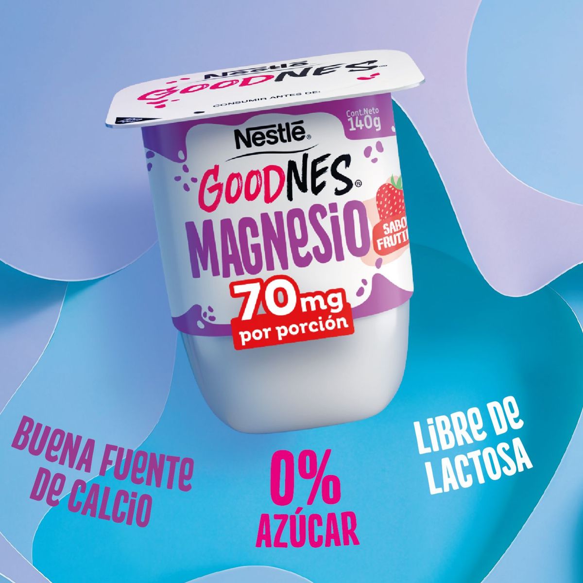 NESTLE - Yoghurt Goodnes Magnesio Sabor Frutilla Nestle 140 g