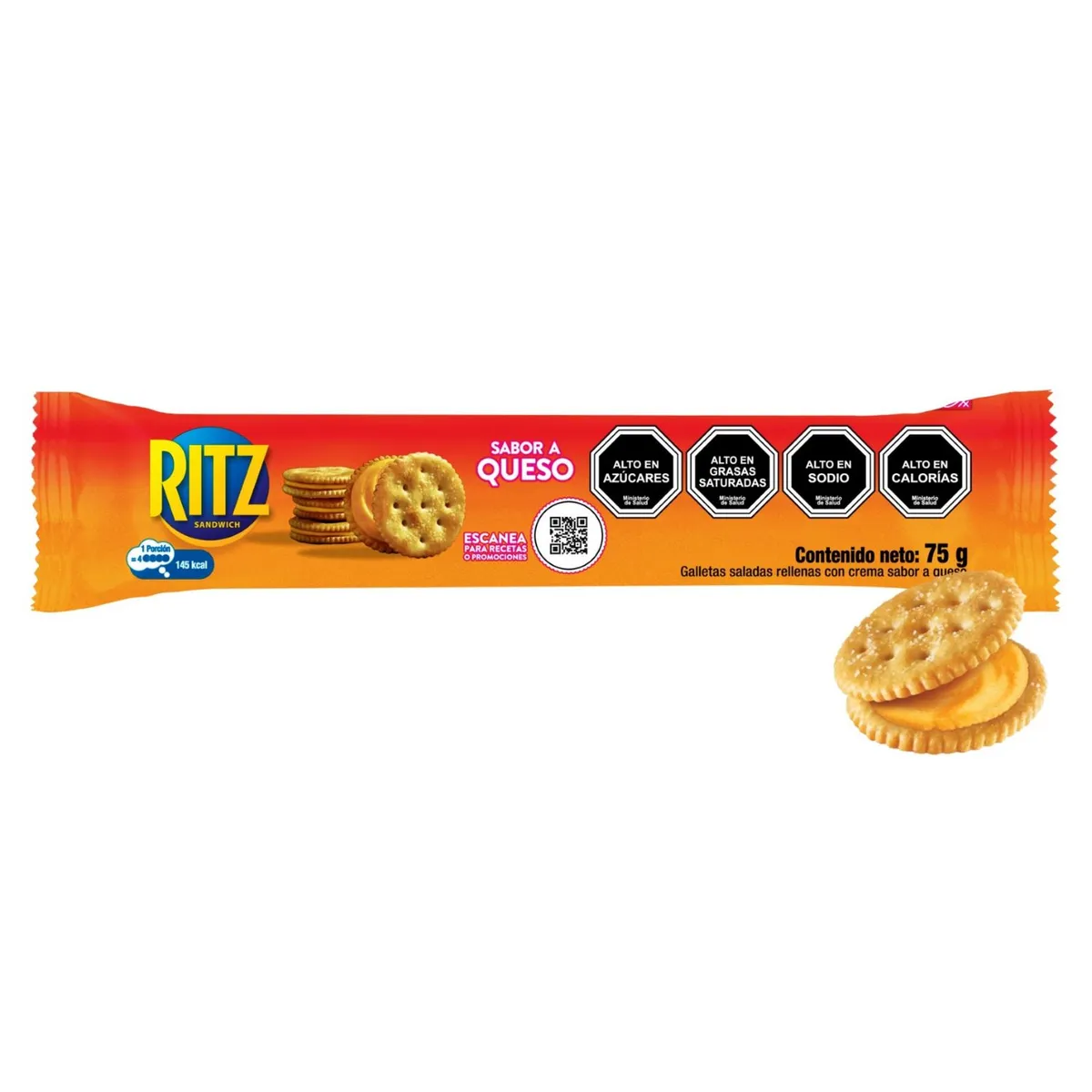 RITZ - Galletas Saladas Rellenas Sabor Queso Ritz 75 g
