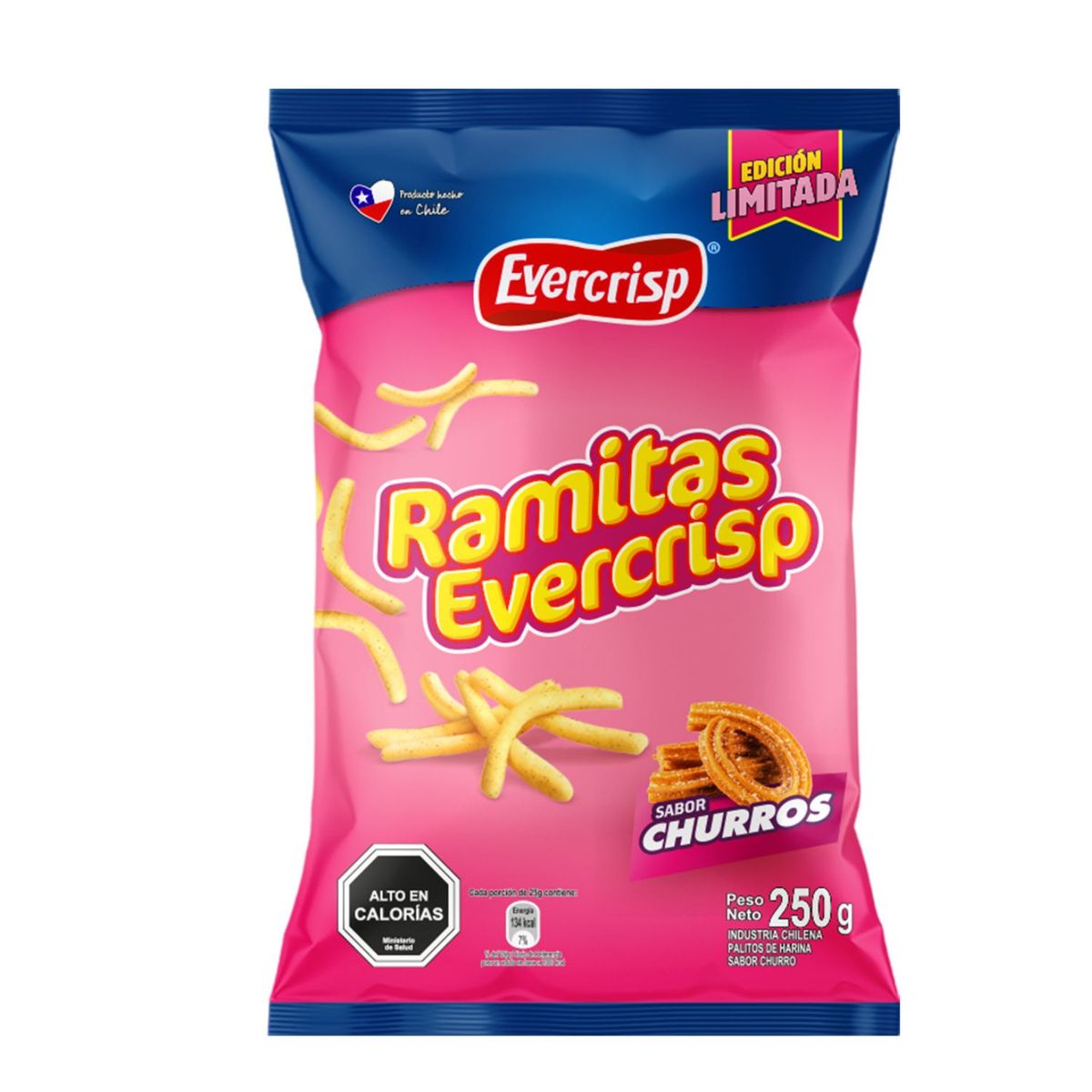 EVERCRISP - Ramitas Sabor Churros Evercrisp 250 g
