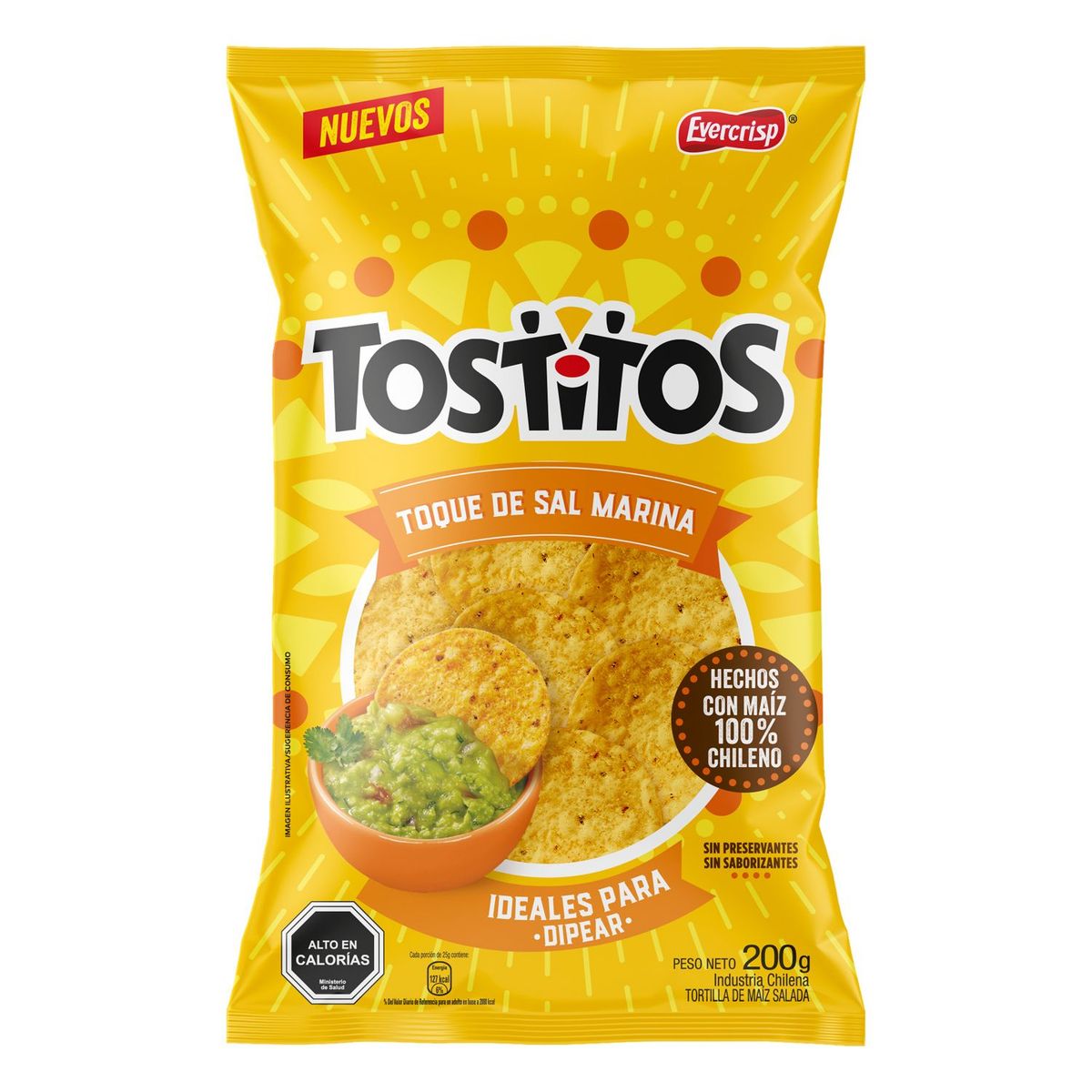 EVERCRISP - Tortillas de Maíz Tostitos con Sal de Marina Evercrisp 200 g