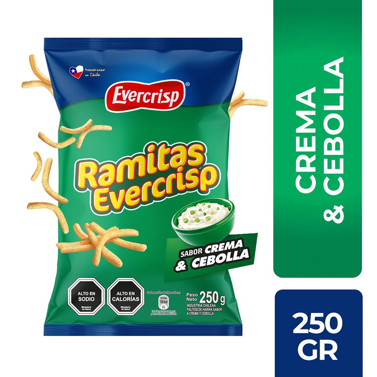 EVERCRISP - Ramitas Sabor Crema y Cebolla Evercrisp 250 g