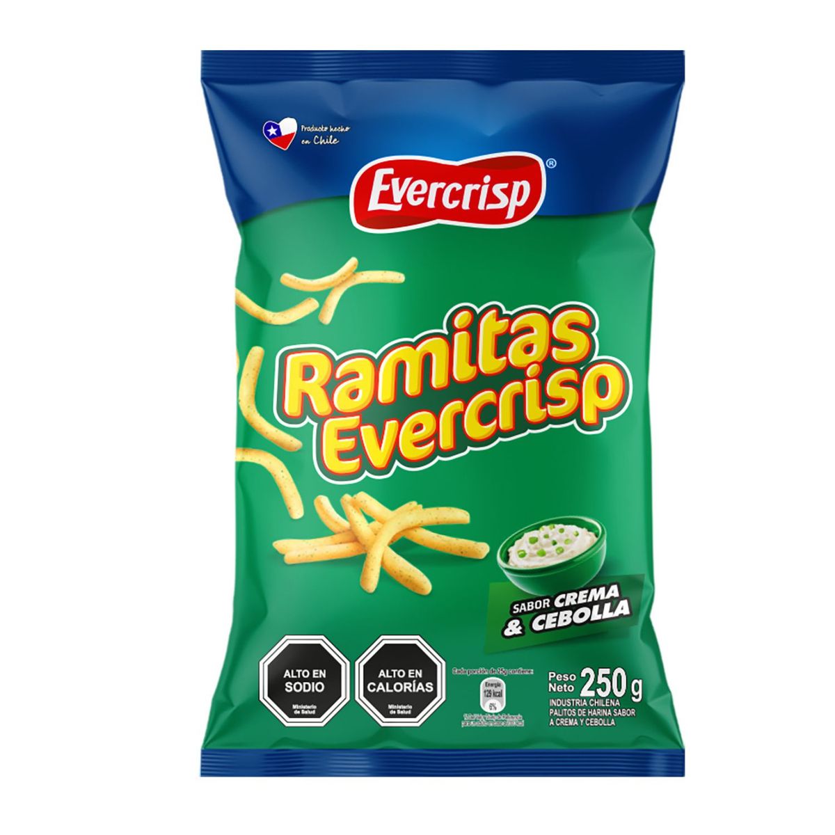 EVERCRISP - Ramitas Sabor Crema y Cebolla Evercrisp 250 g