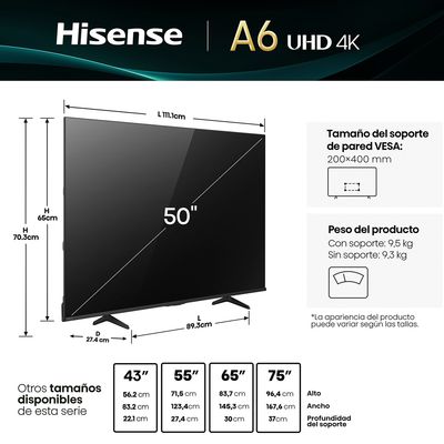 Imagen 2 del producto Led Smart Tv 50 A6Nv 4K