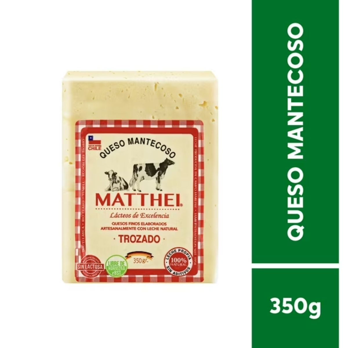 MATTHEI - Queso Mantecoso en Trozo Matthei 350 g