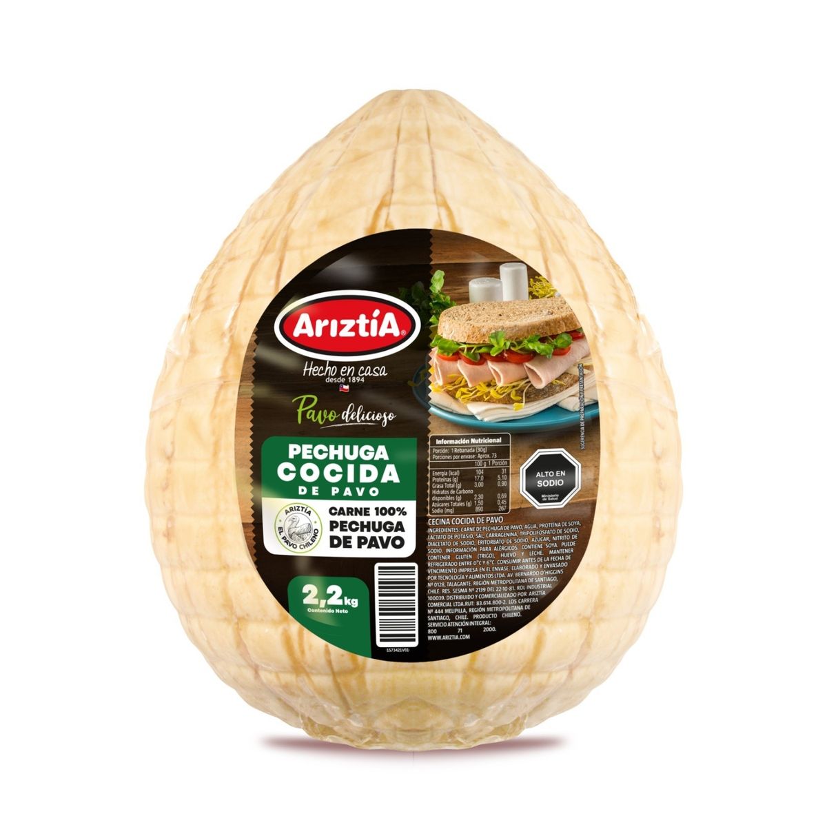 ARIZTIA - Pechuga Cocida de Pavo Ariztia a Granel