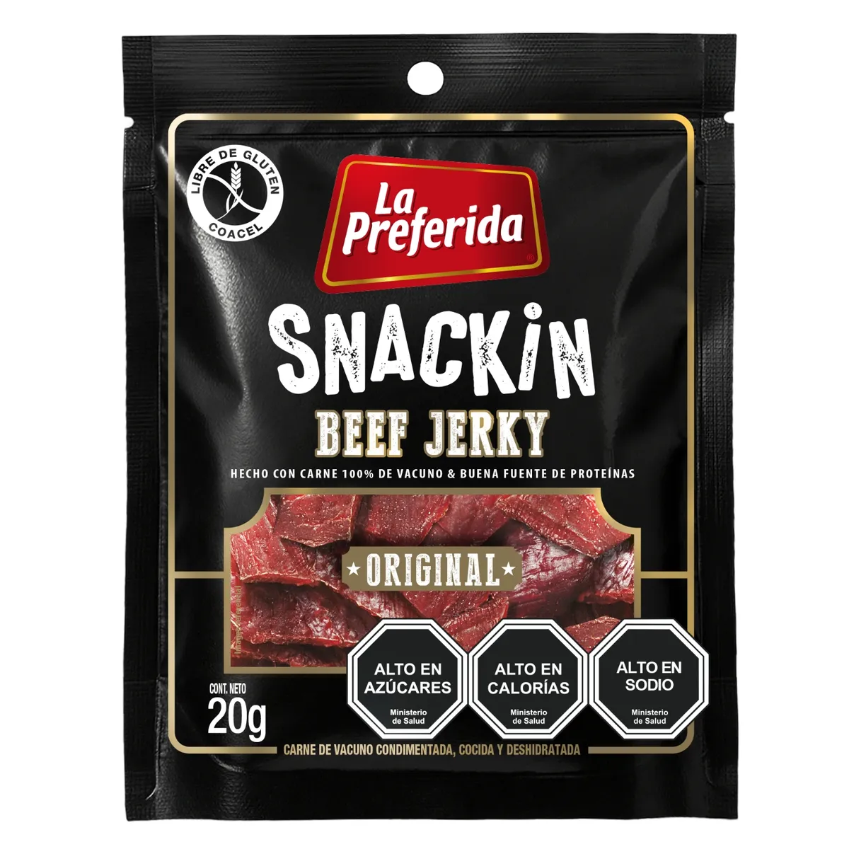 LA PREFERIDA - Snackin Beef Jerky La Preferida 20 g