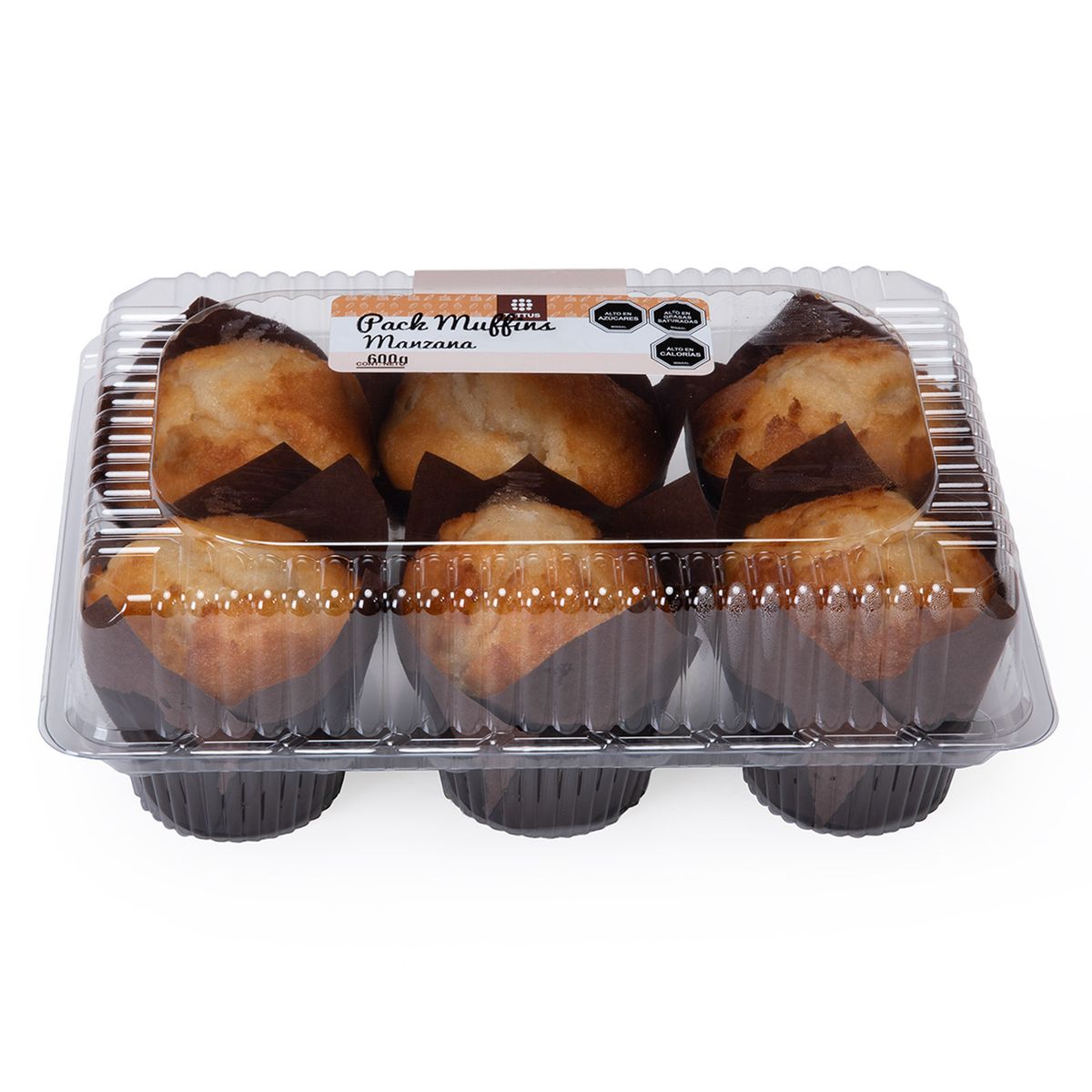 TOTTUS - Pack Muffins Manzana 6 un