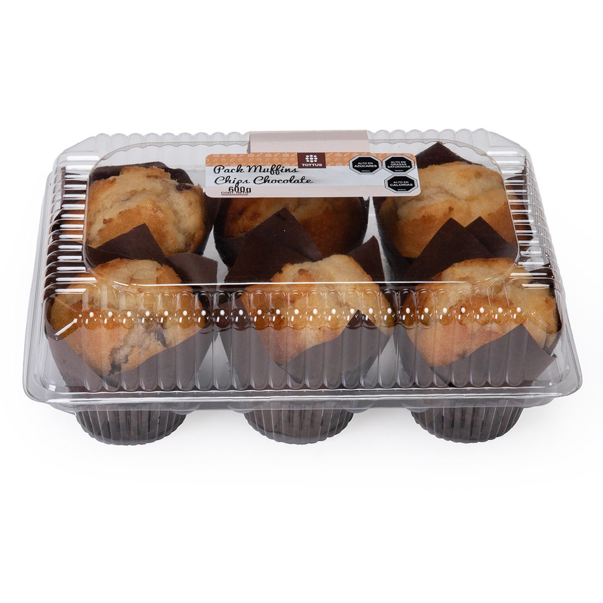TOTTUS - Pack Muffins Chips Chocolate 6 un