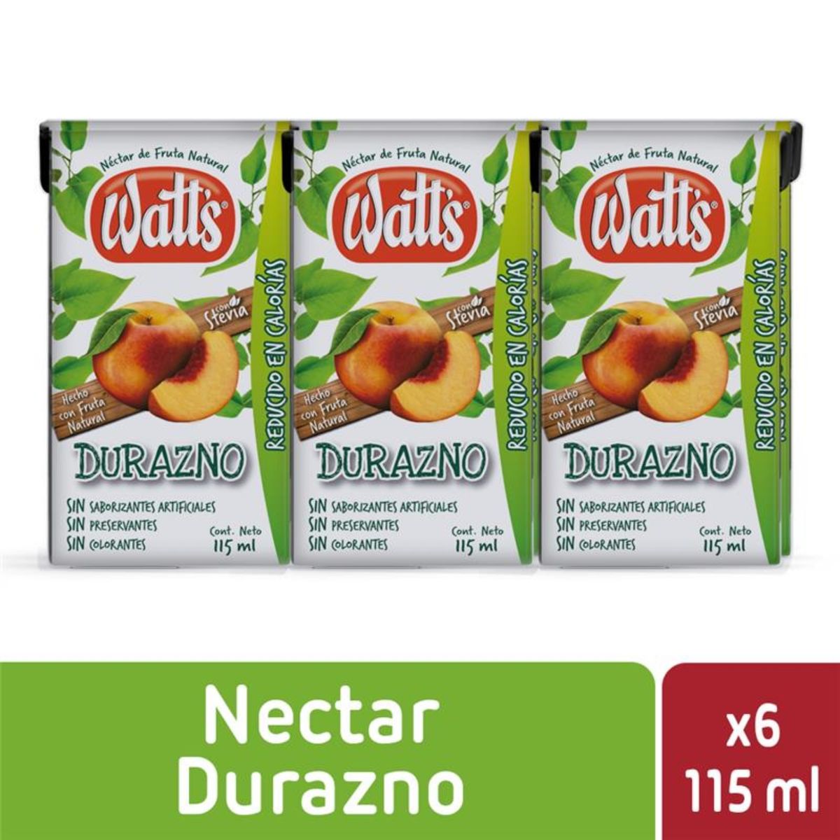WATTS - Pack Néctar de Durazno Watts 6 x 115 ml