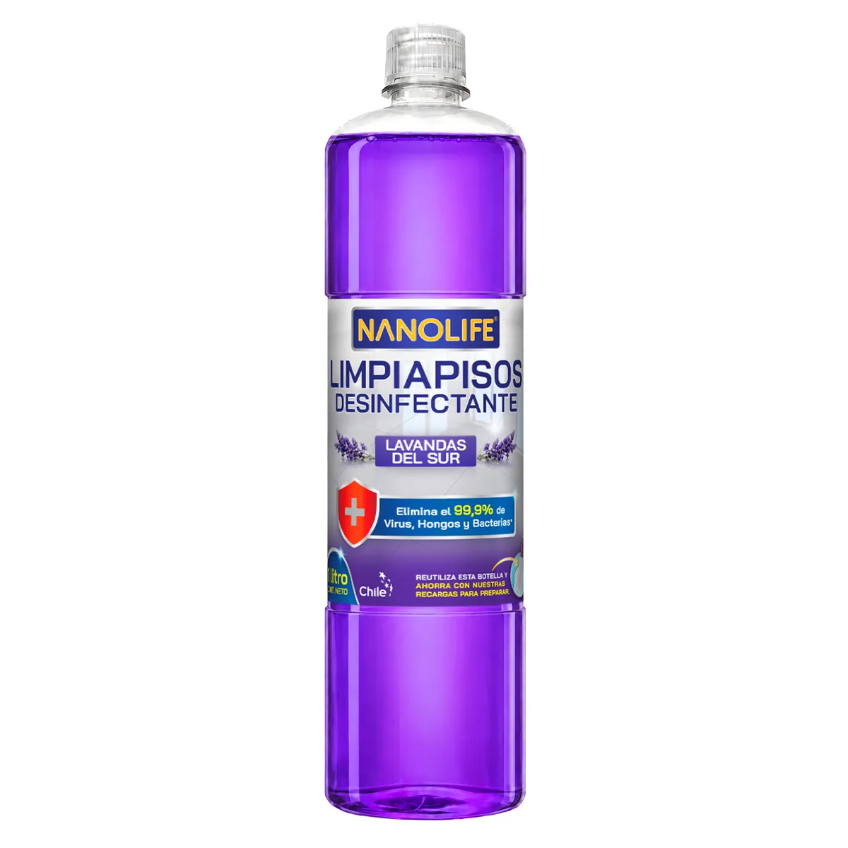 NANOLIFE - Limpiapisos Desinfectante Lavanda Nanolife 1 lt