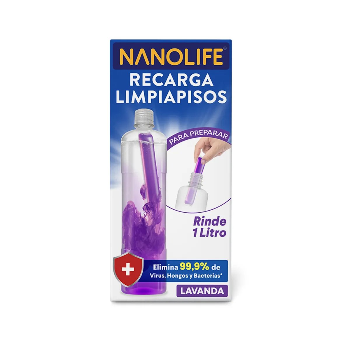 NANOLIFE - LIMPIAPISOS LAVANDA RECARGA NANOLIFE UN