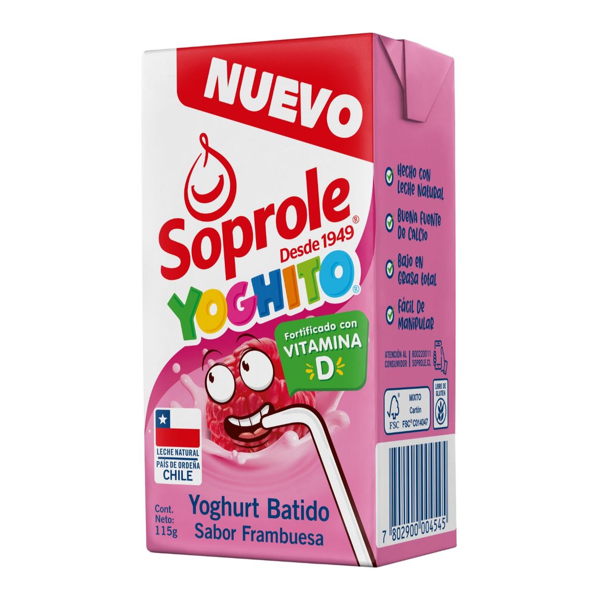 SOPROLE - Pack Yoghurt Yoghito Sabor Frambuesa Soprole 6 x 115 g