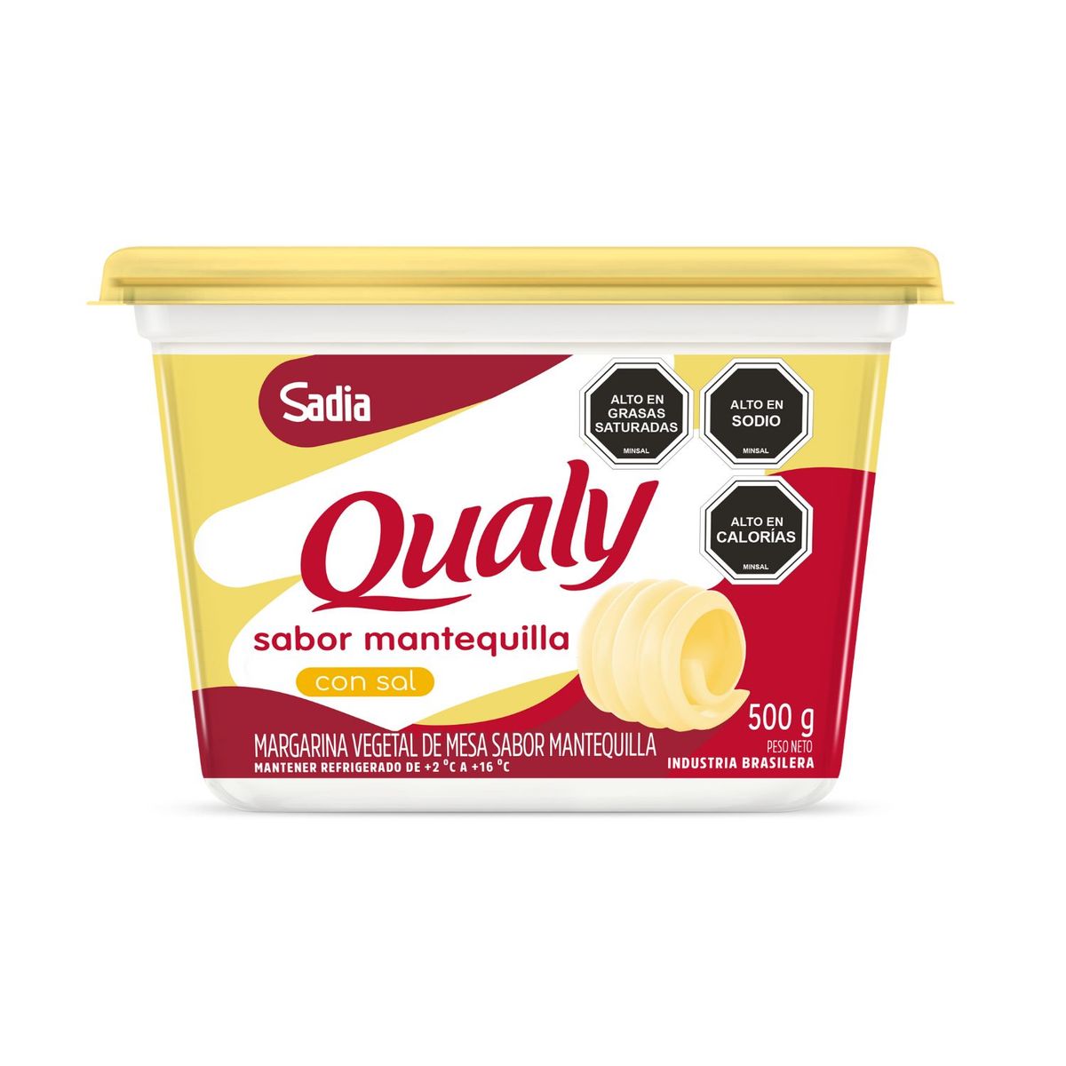 QUALY - Margarina con Sal Sabor Mantequilla Qualy 500 gr