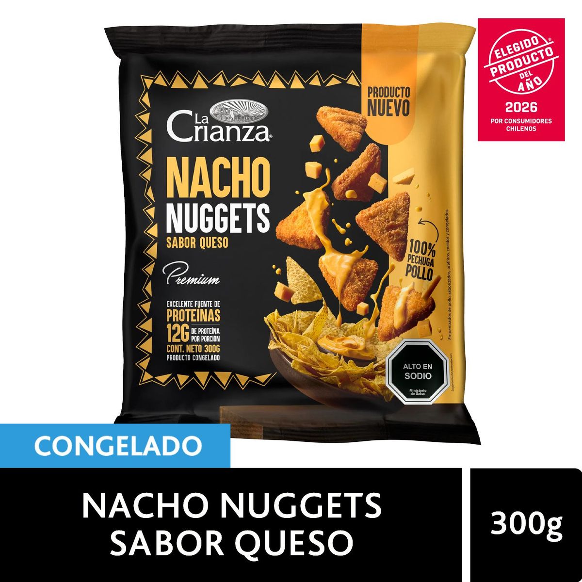 LA CRIANZA - Nacho Nuggets Sabor Queso Congelados La Crianza 300 g