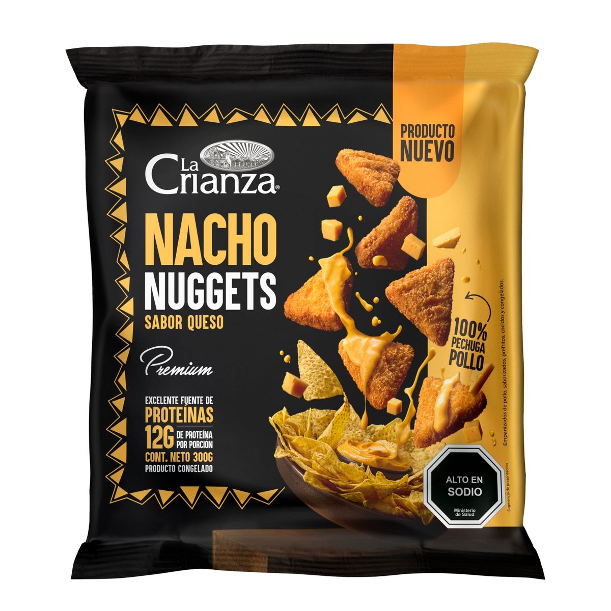 LA CRIANZA - Nacho Nuggets Sabor Queso Congelados La Crianza 300 g