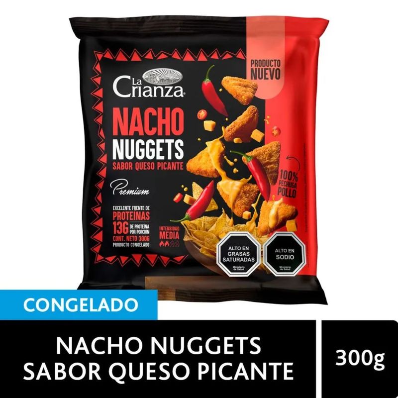 LA CRIANZA - Nacho Nuggets Sabor Queso Picante Congelados La Crianza 300 g