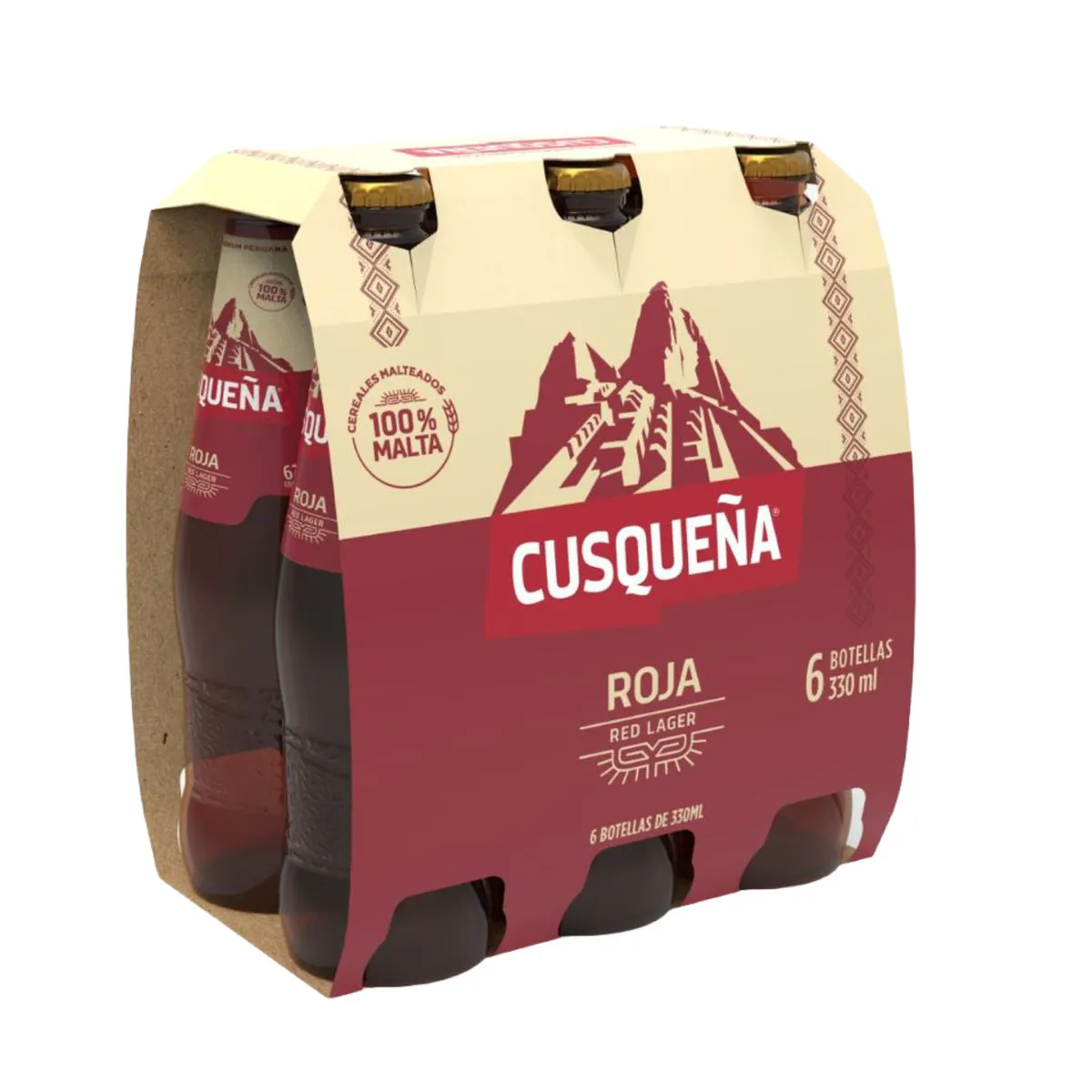  - Pack Cerveza Cusqueña Red Lager Botella 5° 6 x 330 ml