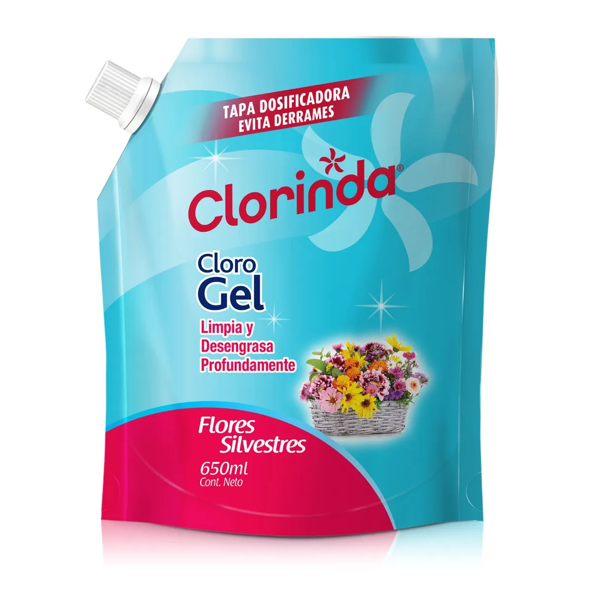 CLORINDA - Cloro Gel Flores Silvestres Clorinda 650 ml