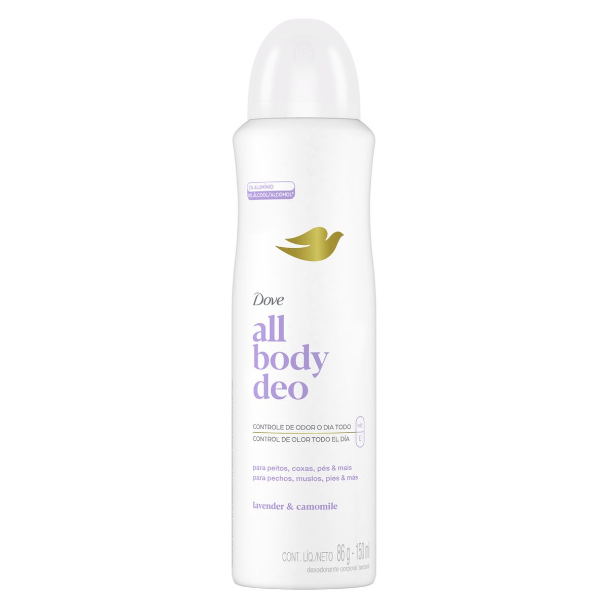 DOVE - Desodorante Aerosol All Body Deo Lavanda y Manzanilla Dove 150 ml