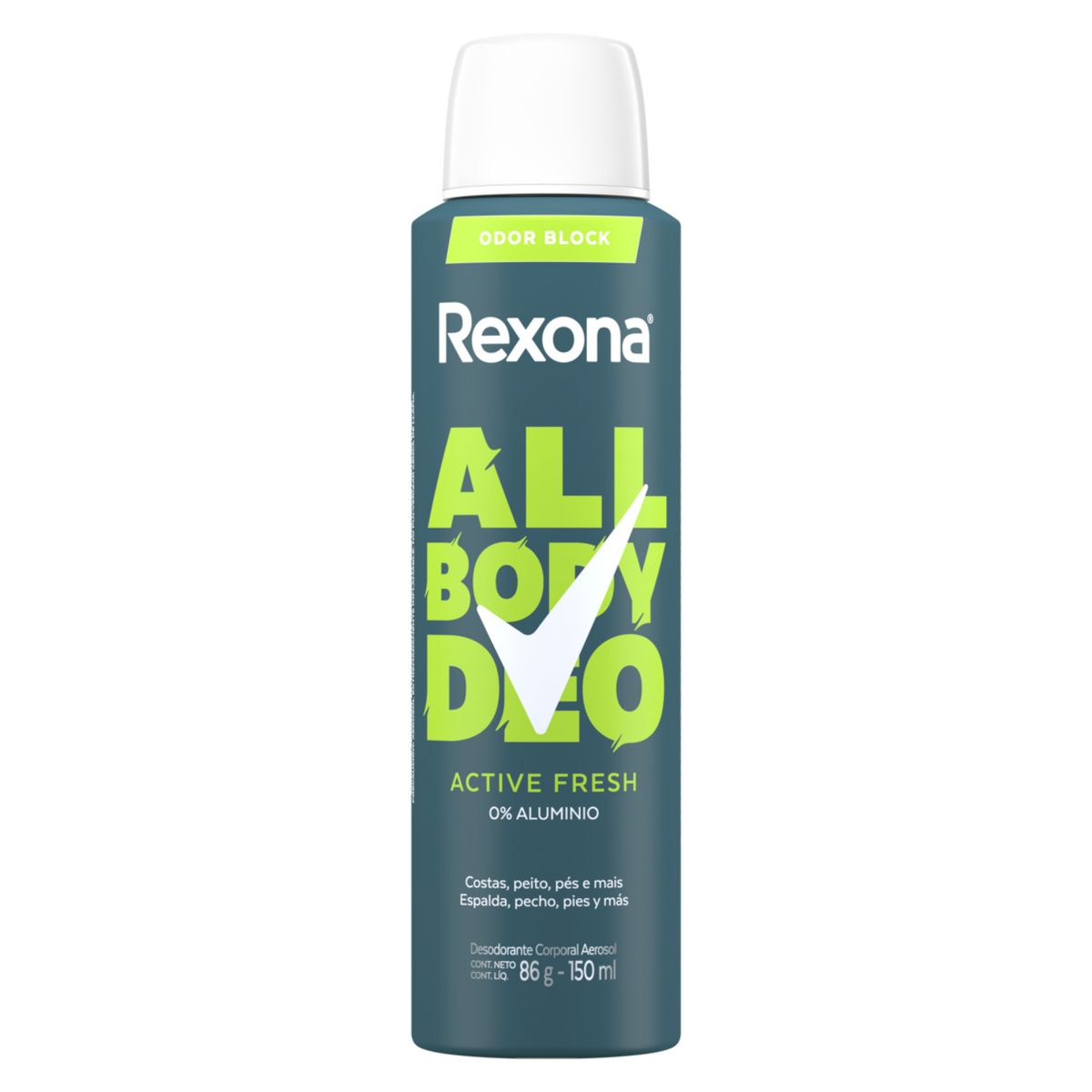 REXONA - Desodorante Aerosol All Body Deo Active Fresh Men Rexona 150 ml