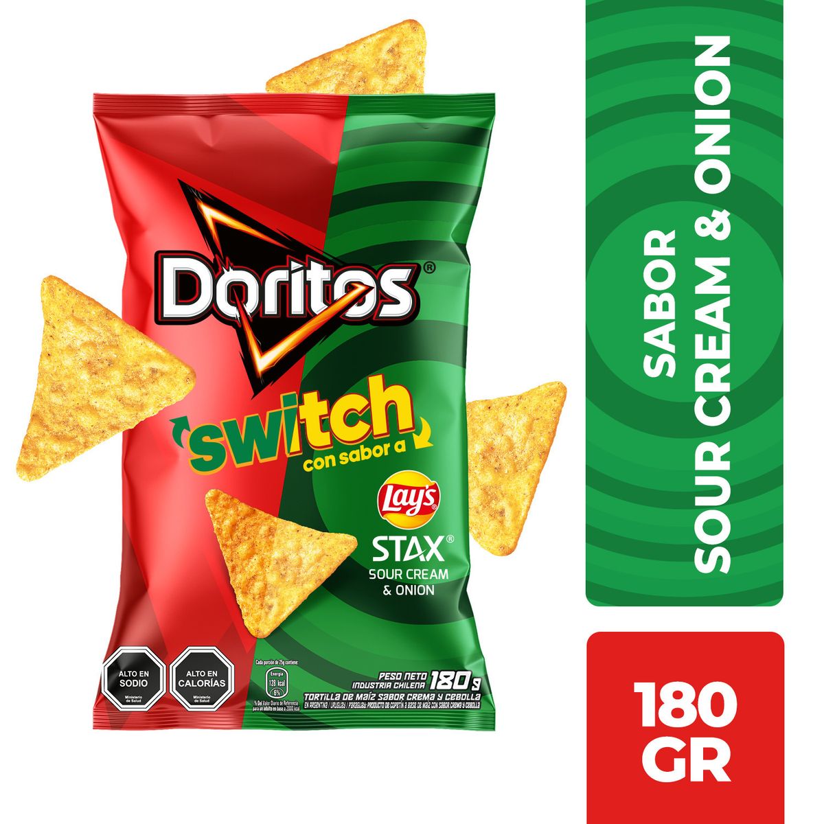 EVERCRISP - Doritos Switch Sabor Sour Cream y Onion Evercrisp 180 g