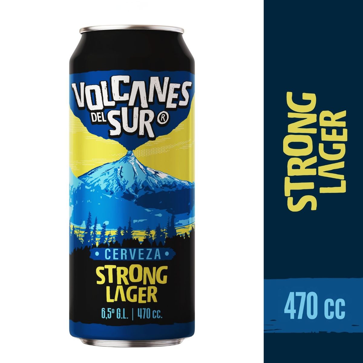 VOLCANES DEL SUR - Cerveza Strong Lager Lata Volcanes del Sur 6.5° 470 ml
