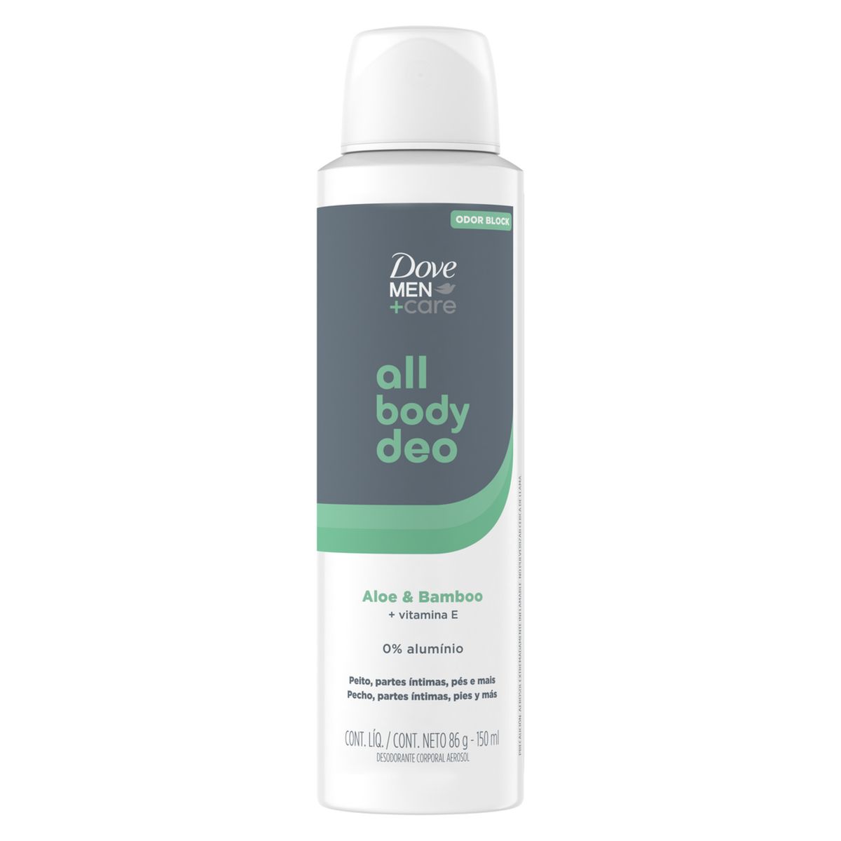 DOVE - Desodorante Aerosol All Body Deo Aloe y Bambú Men Dove 150 ml