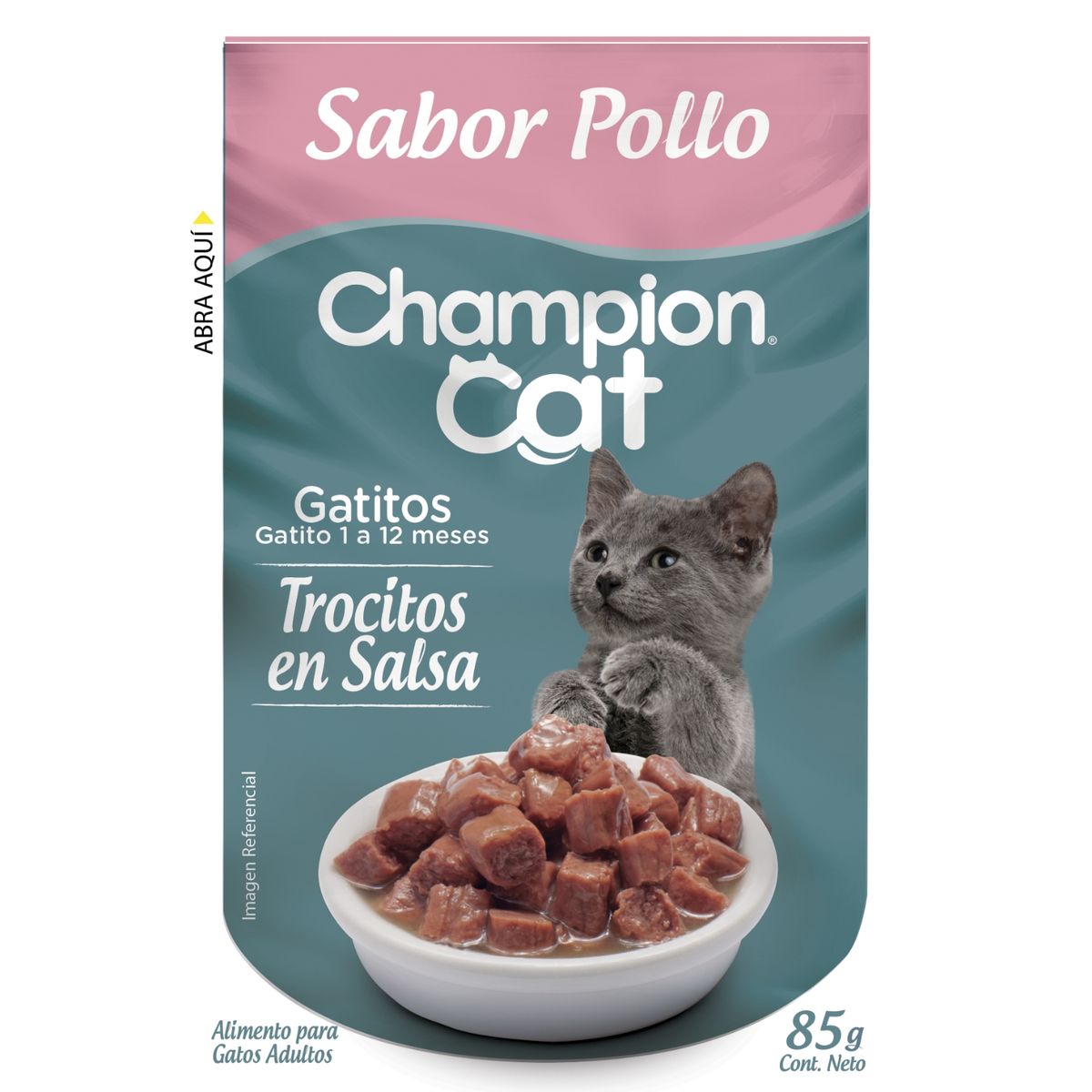 CHAMPION CAT - Alimento para Gatos Pouch Sabor Pollo Champion Cat 85 g