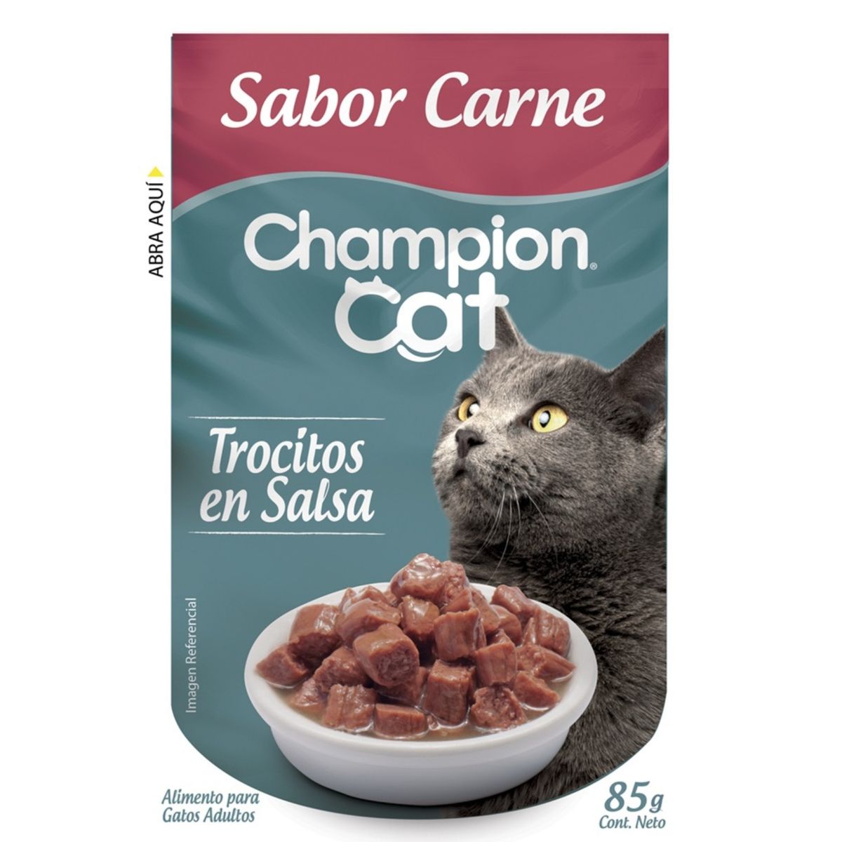 CHAMPION CAT - Alimento para Gatos Pouch Sabor Carne Champion Cat 85 g