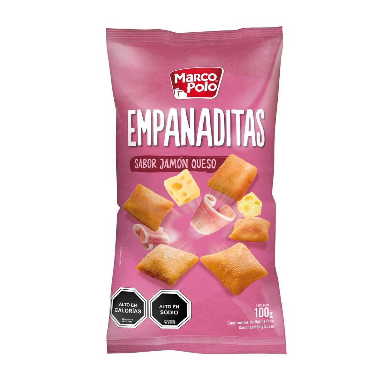 MARCO POLO - Snack Empanaditas Sabor Jamón y Queso Marco Polo 100 g