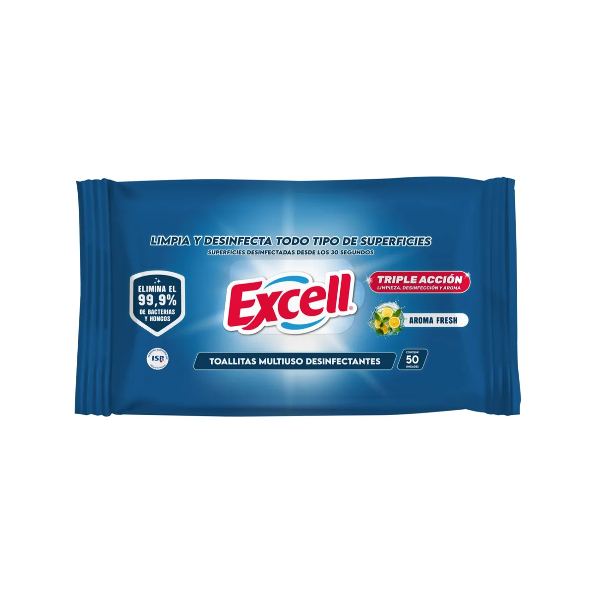 EXCELL - Toallas Húmedas Desinfectantes Excell 50 un