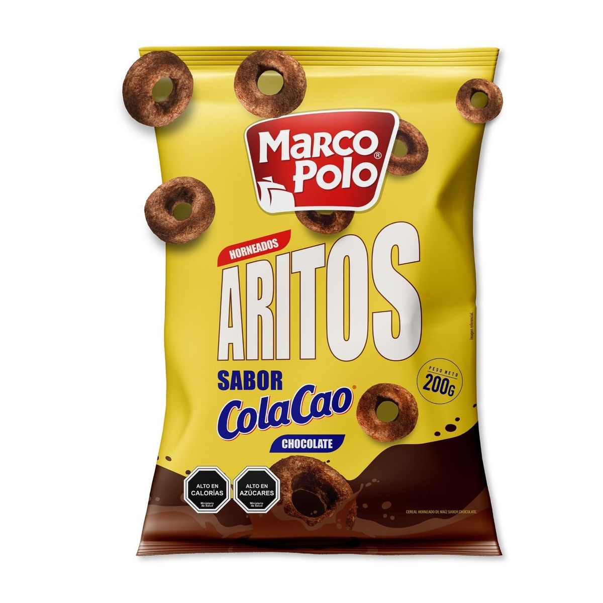 MARCO POLO - Snack Aritos Sabor Chocolate Cola Cao Marco Polo 200 g