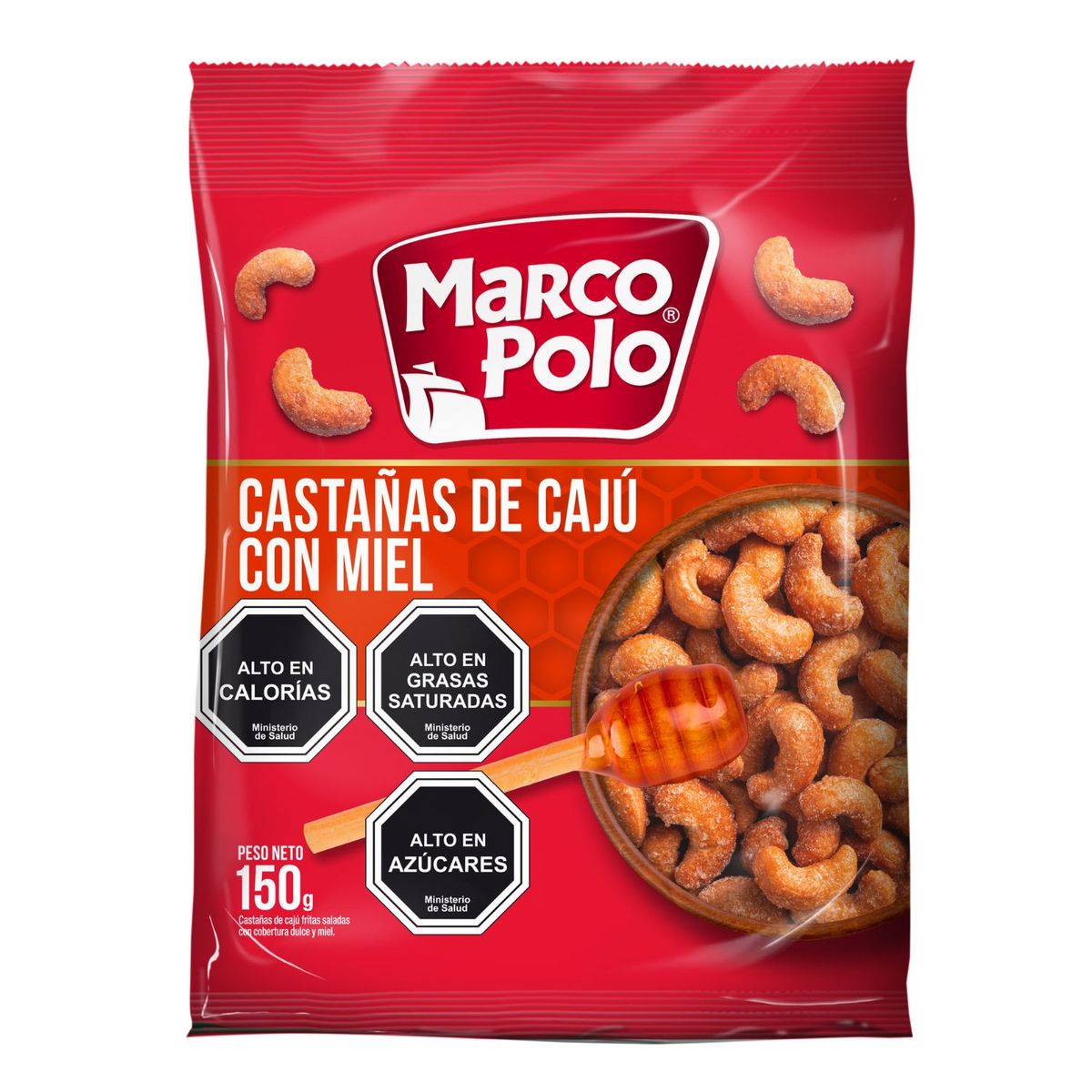 MARCO POLO - Castañas de Cajú con Miel Marco Polo 150 g