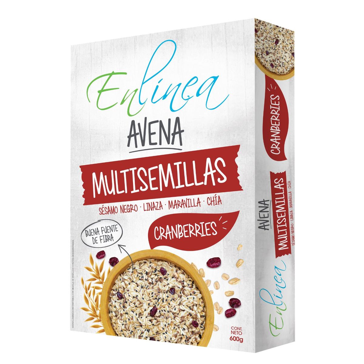 EN LINEA - Avena Multisemillas Cranberries Sin Azúcar En Linea 600 g