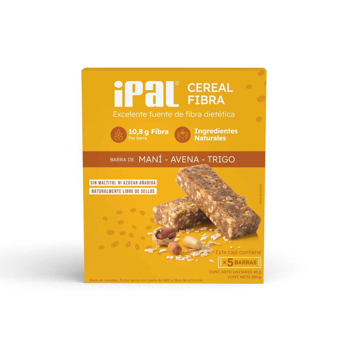 IPAL - Barras de Cereal Avena Maní y Trigo Ipal 5 x 40 g