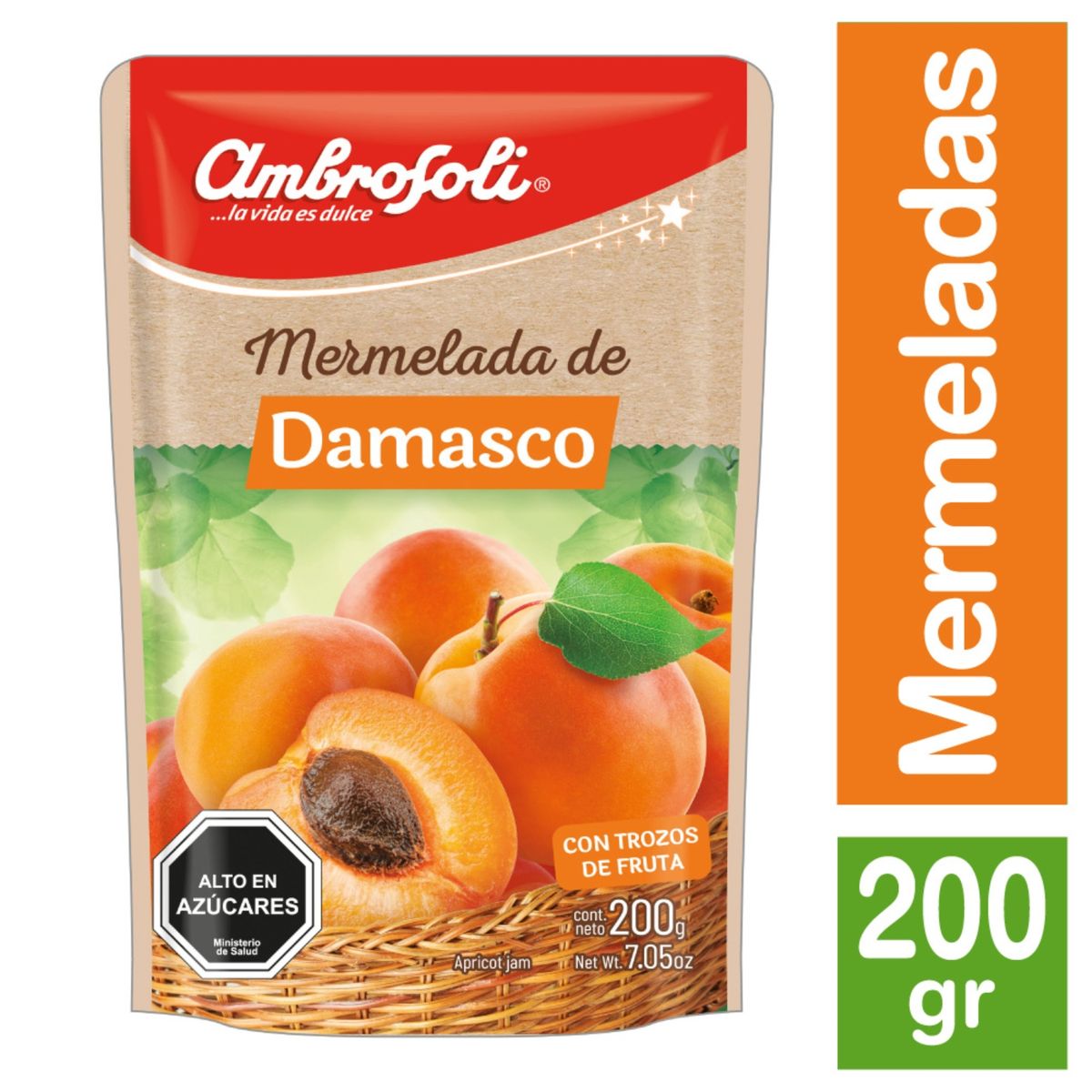 AMBROSOLI - Mermelada de Damasco Ambrosoli 200 g