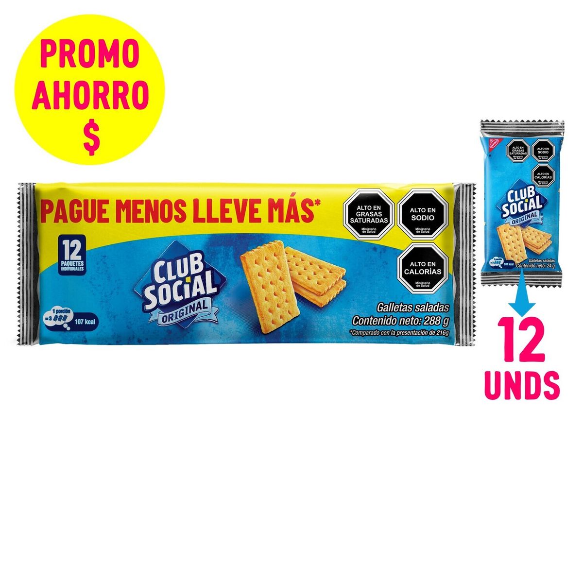 CLUB SOCIAL - Pack Galleta Club Social Original 12 x 24 g