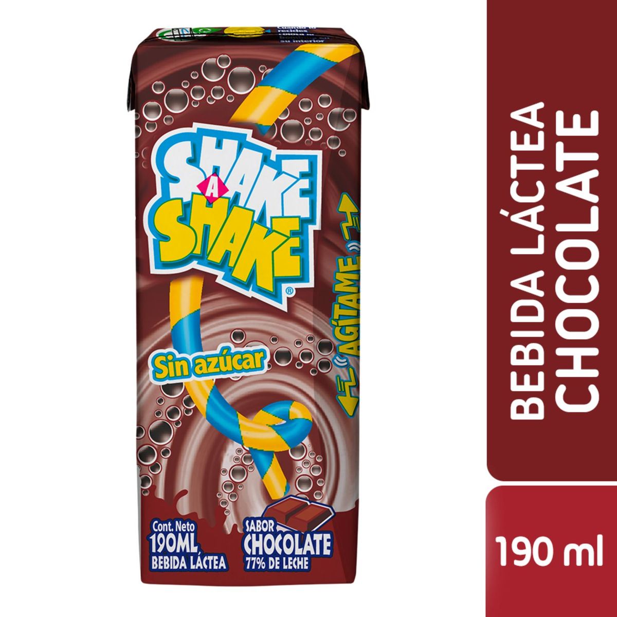 SHAKE SHAKE - Bebida Láctea Shake Shake Sabor Chocolate 6 x 190 ml