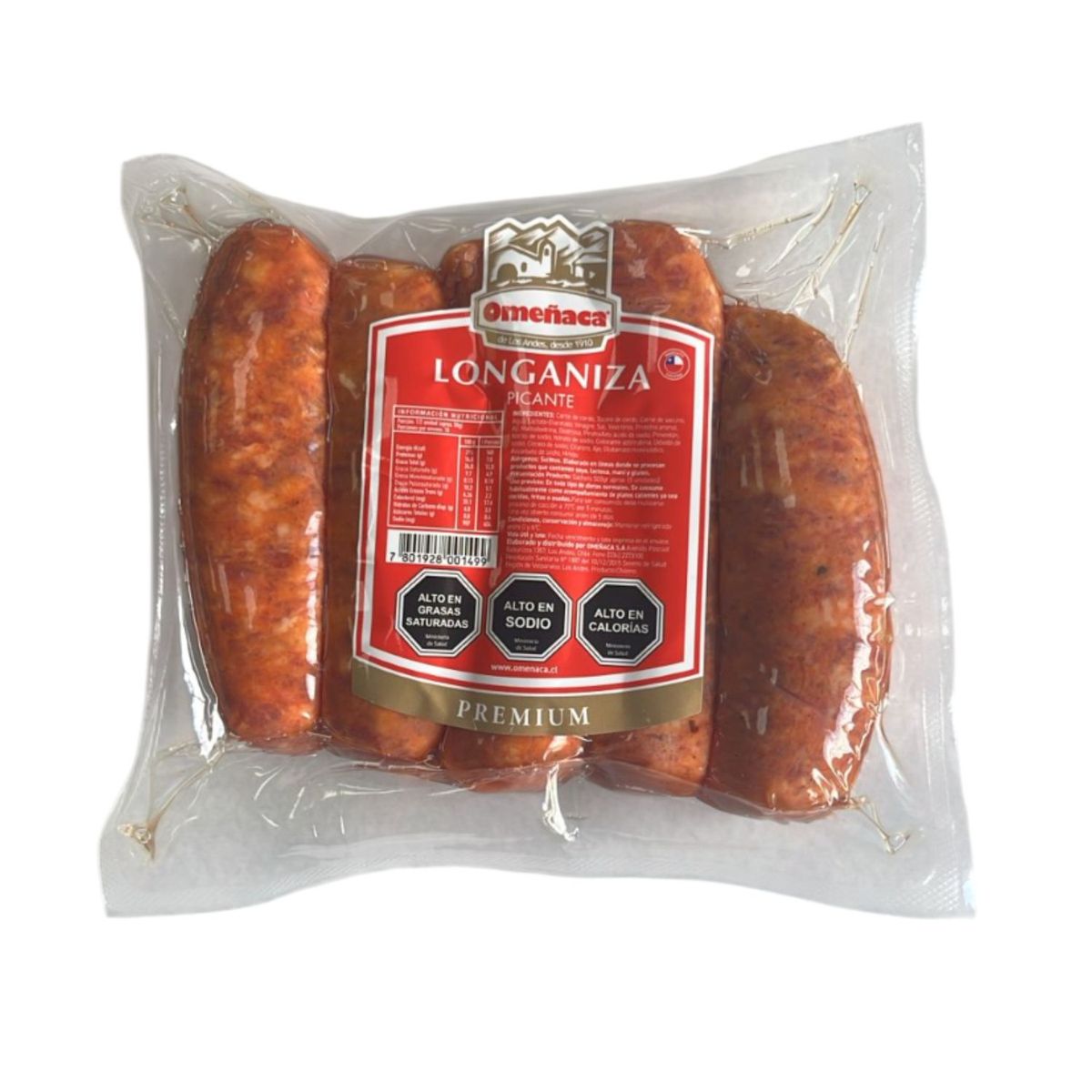  - Longaniza Picante Premium Omeñaca 500 gr