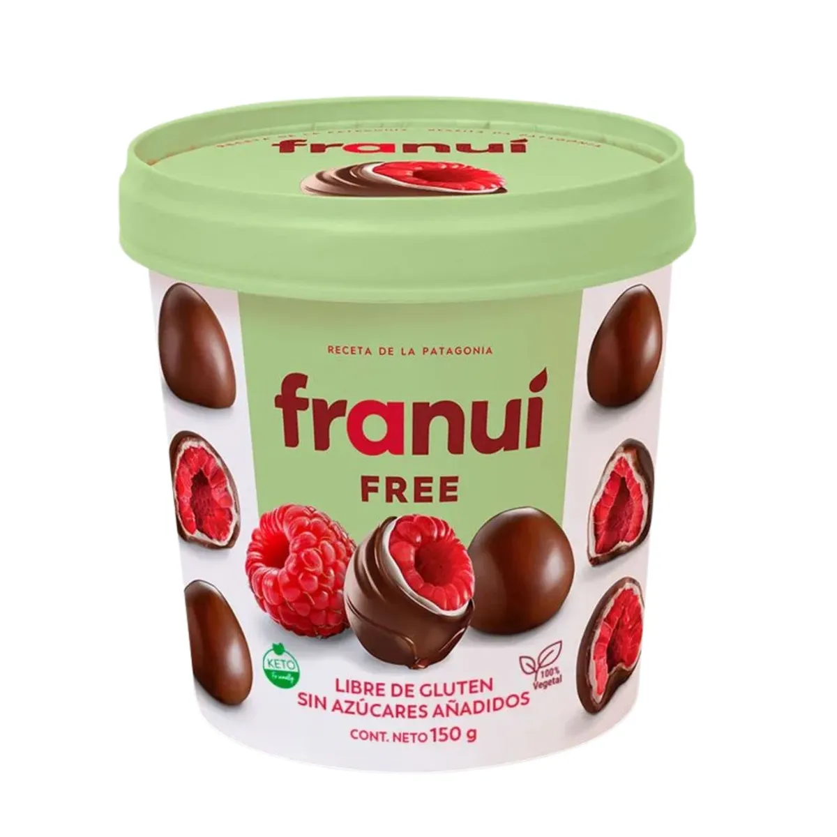 FRANUI - Bombones Helados de Frambuesa Vegano Franui Free 150 g