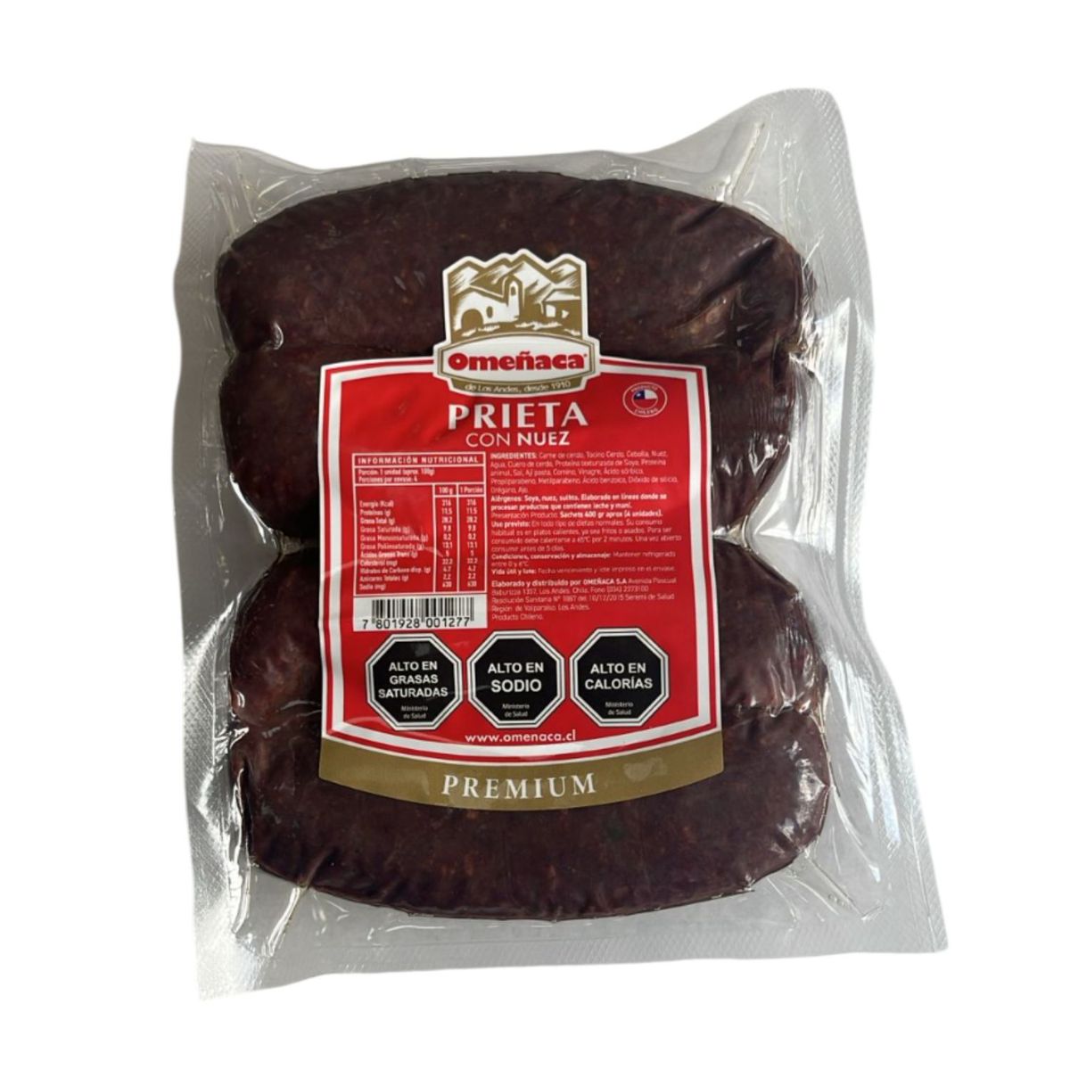  - Prieta con Nuez Premium Omeñaca 400 gr