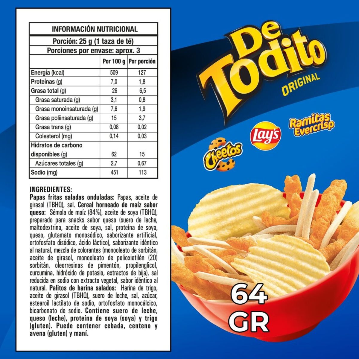 EVERCRISP - Snack Detodito Original Evercrisp 64 g